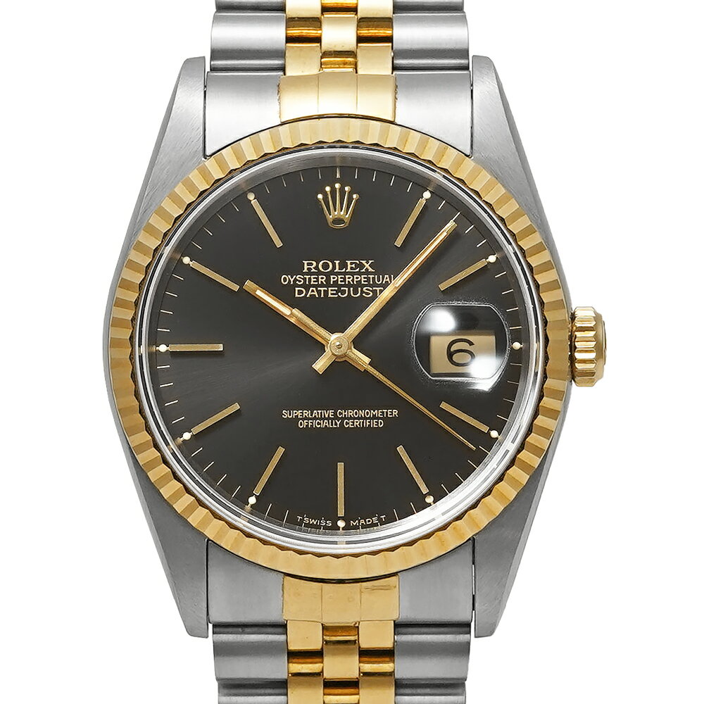 S番 箱・保証書付き ROLEX デイトジャスト Ref.16233 ブラック 中古品 メンズ 腕時計