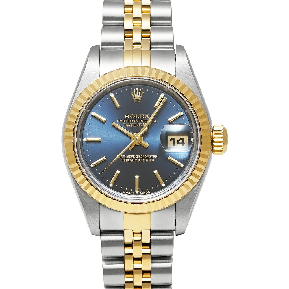 乐天商城 - Y番 箱・保証書付き ROLEX デイトジャスト Ref.79173 ブルー 中古品 レディース 腕時計