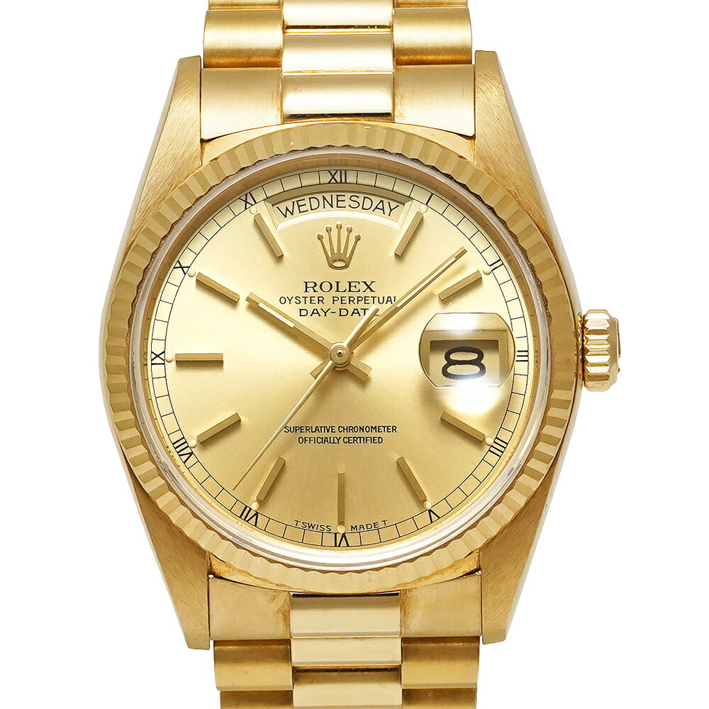 乐天商城 - R番 ROLEX デイデイト Ref.18038 シャンパンゴールド 中古品 メンズ 腕時計