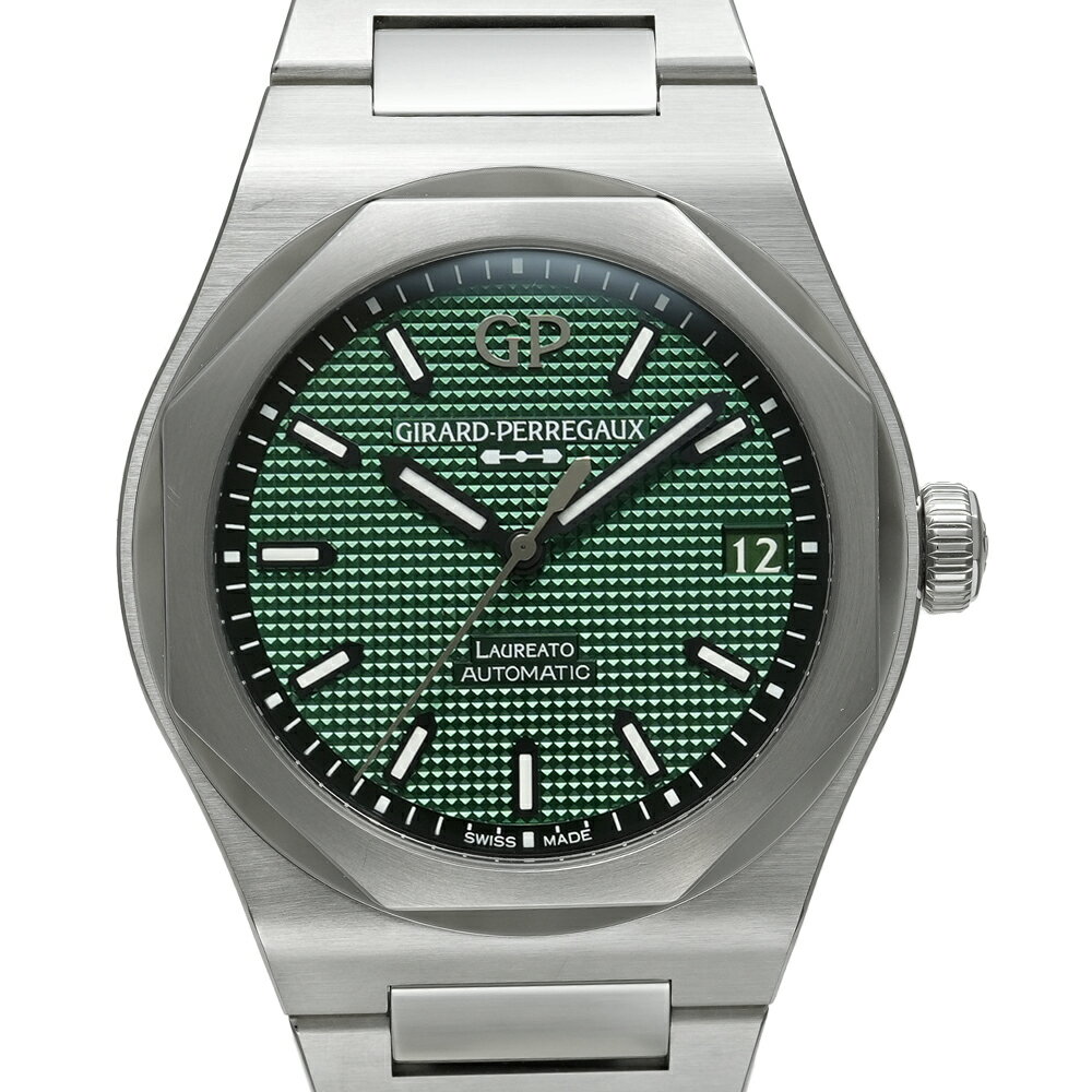 ロレアート 42mm グリーン 箱・2023年国内正規保証書付き Ref.81010-11-3153-1CM 中古品 メンズ 腕時計