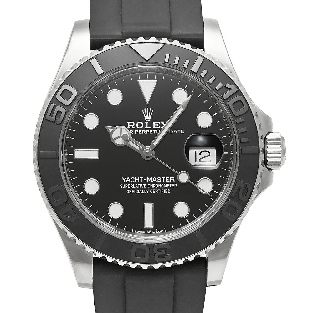 Rakuten - 箱・2020年保証書付き ROLEX ヨットマスター 42 オイスターフレックス Ref.226659 ブラック 中古品 メンズ 腕時計