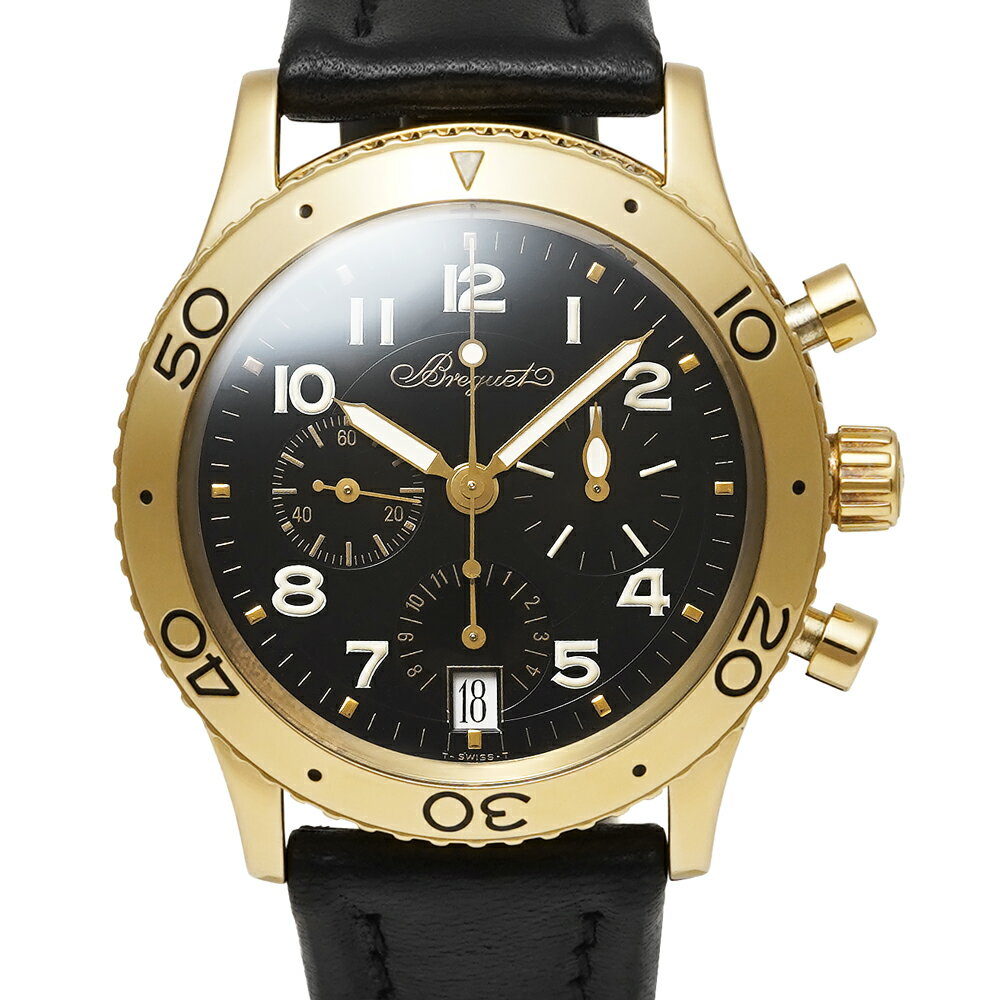 箱・国内正規保証書付き Breguet タイプXX トランスアトランティック Ref.3820BA/D2/3W6 中古品 ブラック メンズ 腕時計