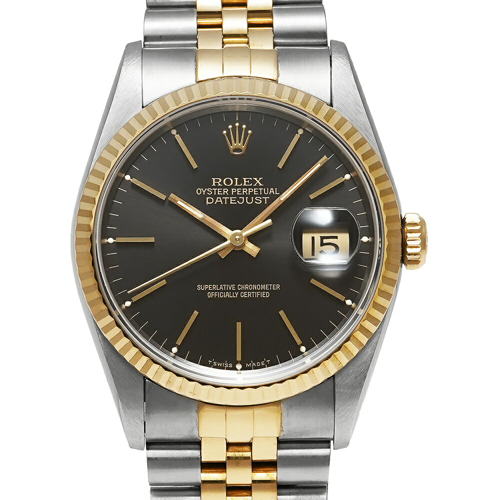 S番 箱・保証書付き ROLEX デイトジャスト Ref.16233 ブラック 中古品 メンズ 腕時計