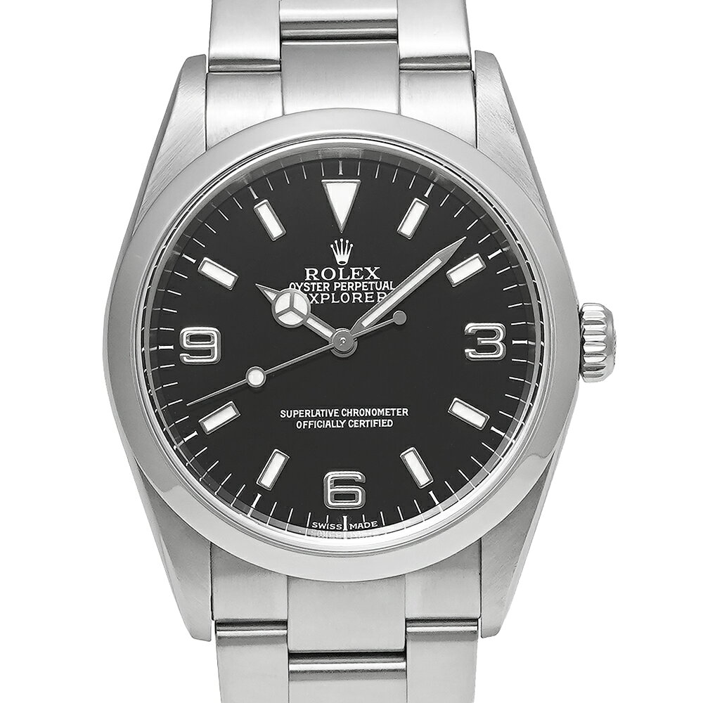 Y番 保証書付き ROLEX エクスプローラー1 Ref.114270 ブラック 中古品 メンズ 腕時計