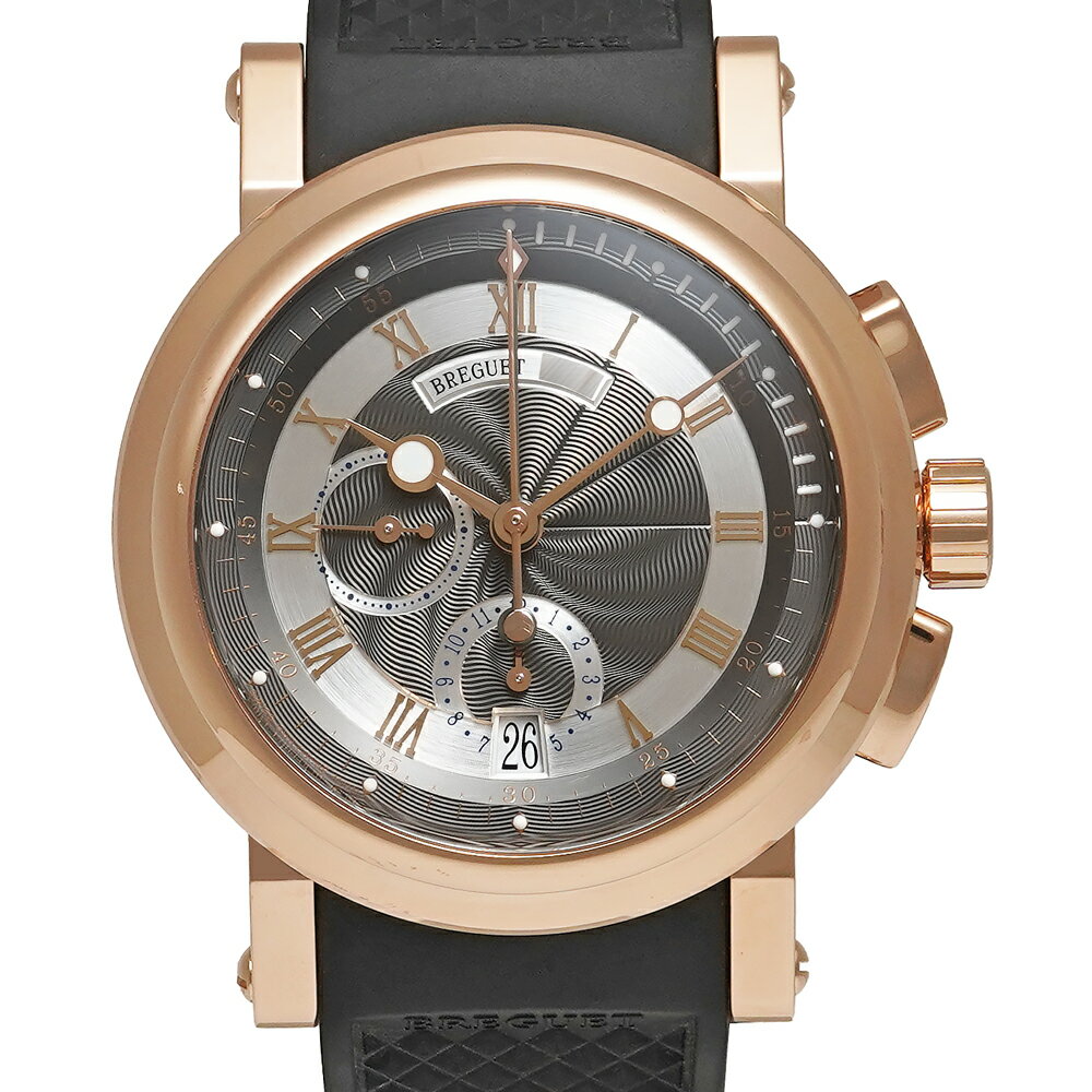 Rakuten - 箱・保証書・替えの未使用ベルト付き Breguet マリーン2 クロノグラフ Ref.5827BR/Z2/5ZU グレー 中古品 メンズ 腕時計