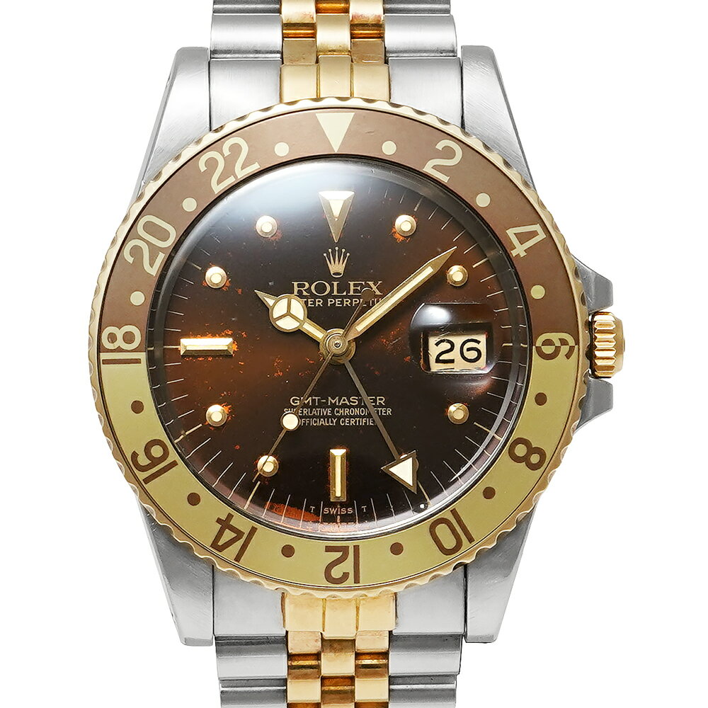 Rakuten - 1982年前後 ROLEX GMTマスター フジツボダイヤル Ref.16753 ブラウン アンティーク品 メンズ 腕時計