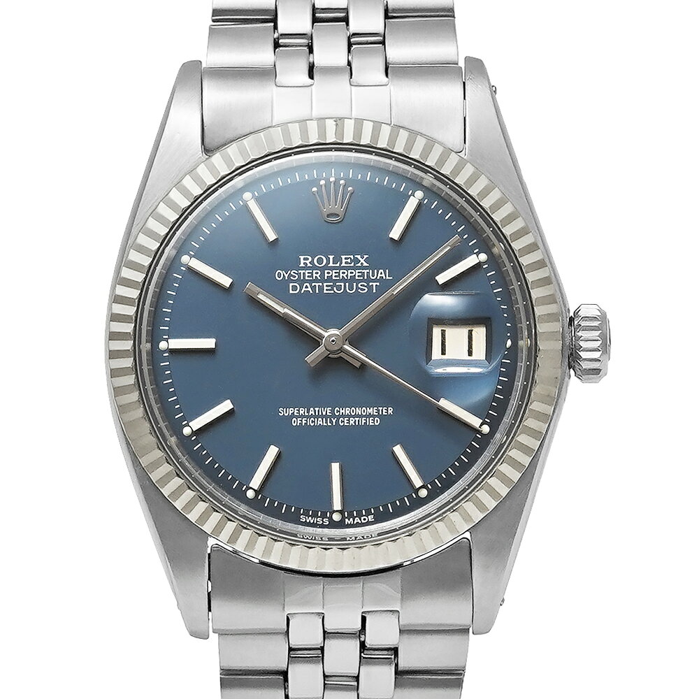1966年前後 ROLEX デイトジャスト サービスダイヤル Ref.1601 アンティーク品 ブルー メンズ 腕時計
