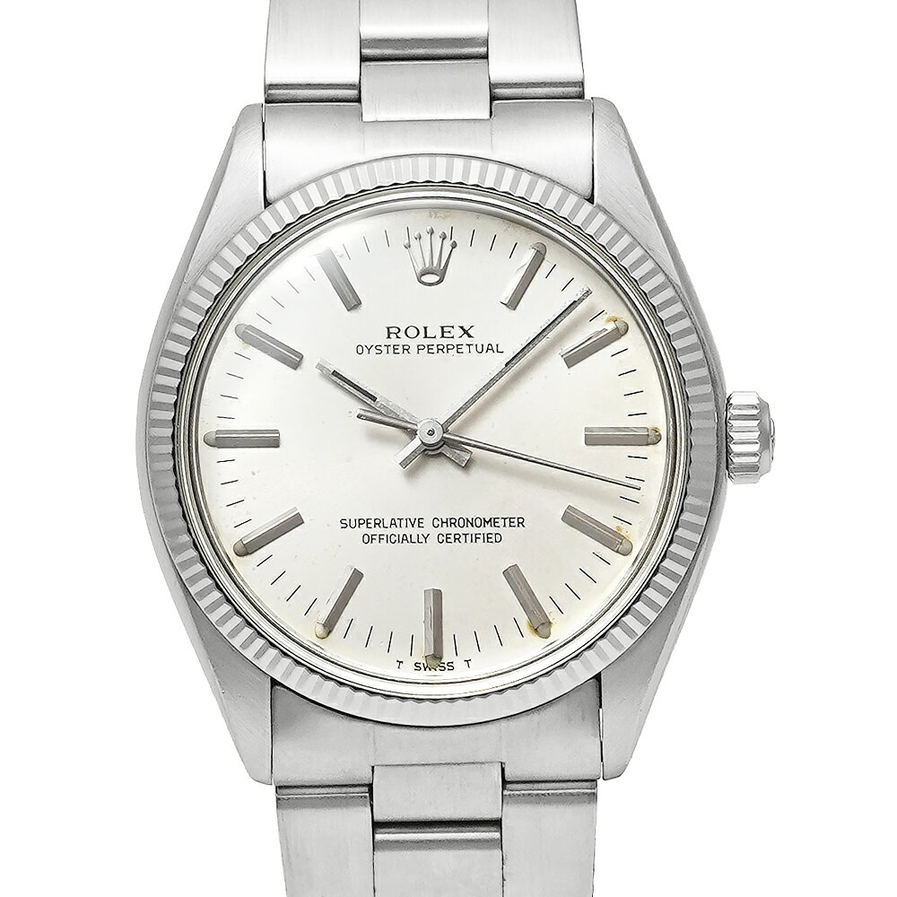 1978年前後 ROLEX オイスターパーペチュアル Ref.1005 シルバー アンティーク品 メンズ 腕時計