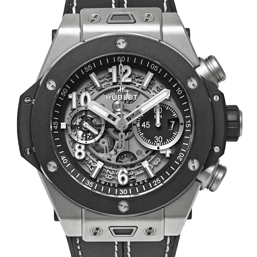 HUBLOT ビッグバン ウニコ チタニウム セラミック Ref.421.NM.1170.RX スケルトン 中古品 メンズ 腕時計