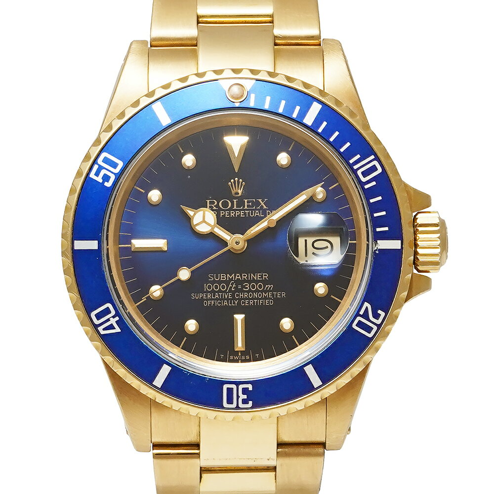 R番 ROLEX サブマリーナー デイト フジツボダイヤル Ref.16808 中古品 ブルー メンズ 腕時計