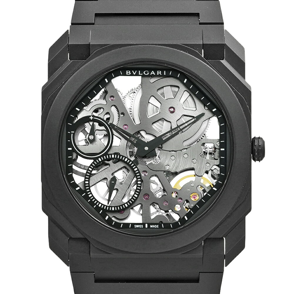 BVLGARI オクト フィニッシモ スケルトン 内箱・2019年12月国内正規保証書付き Ref.103126 中古品 メンズ 腕時計