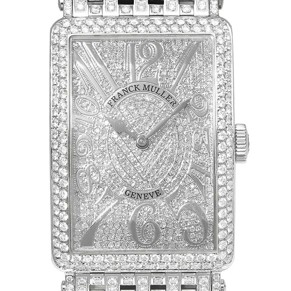 FRANCK MULLER ロングアイランド レリーフ カスタム アフターダイヤモンド 箱・保証書付 ...