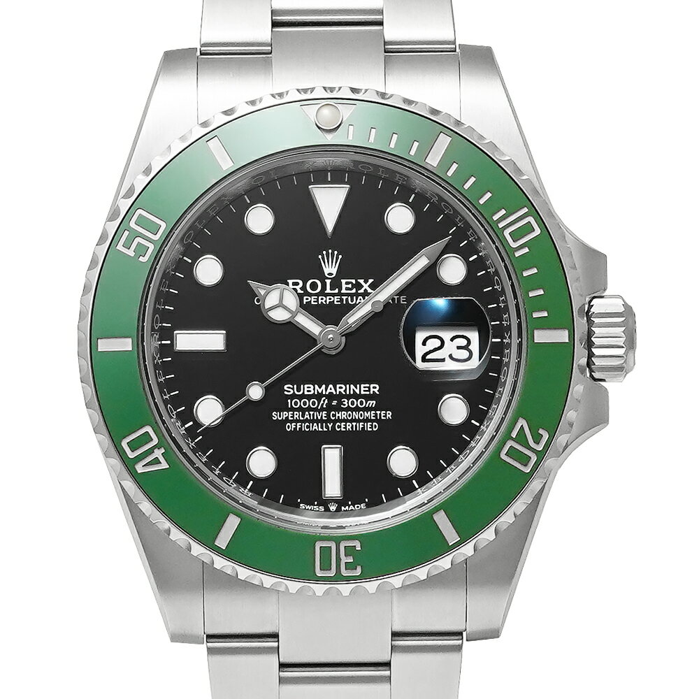 箱・2024年保証書付き ROLEX サブマリーナー デイト Ref.126610LV グリーンサブ 中古品 メンズ 腕時計
