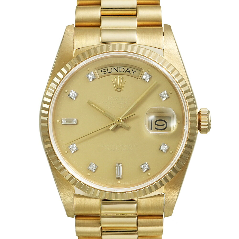 デイデイト ゴースト 10Pダイヤモンド Ref.18038A 中古品 メンズ 腕時計