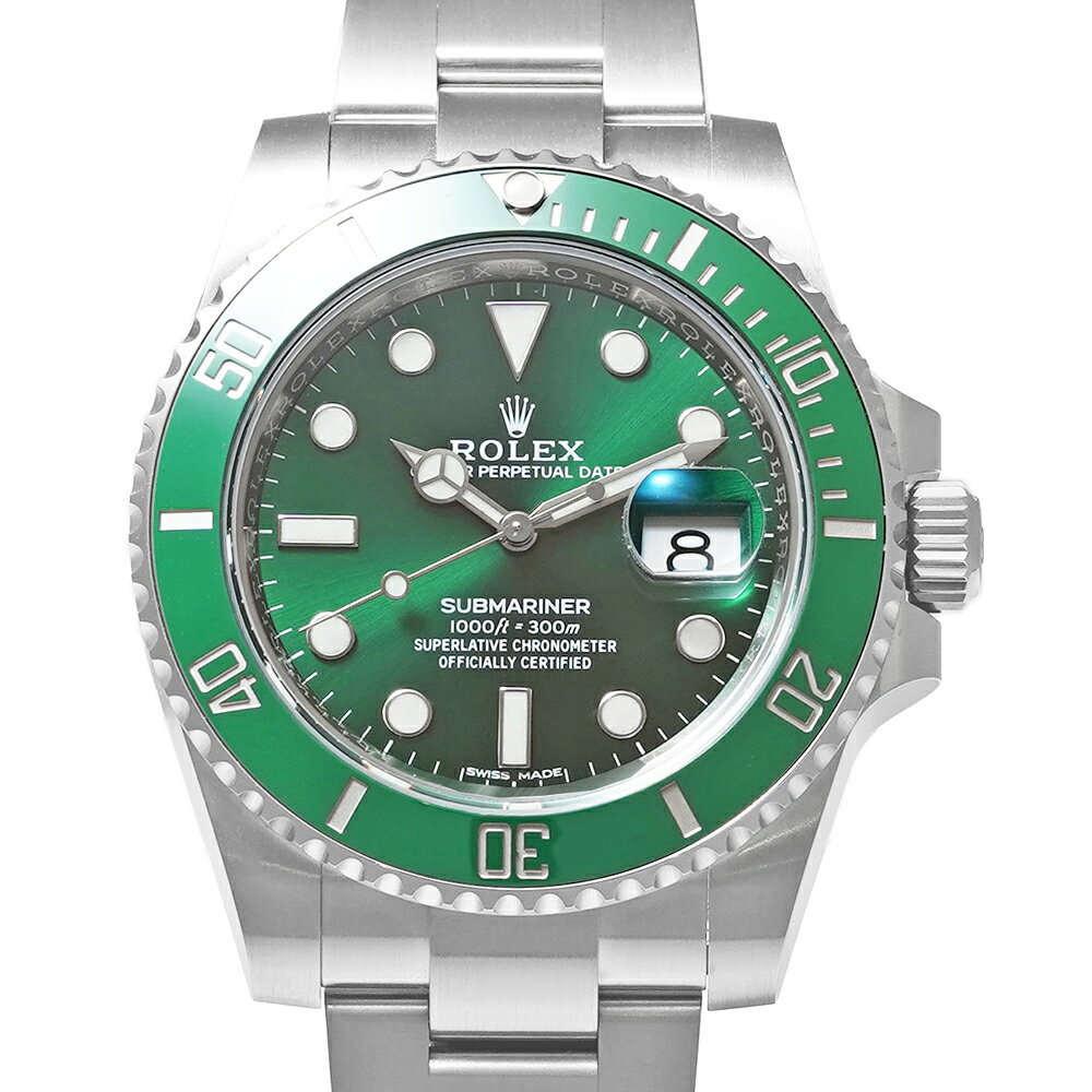 箱・保証書付き ROLEX サブマリーナー デイト グリーン Ref.116610LV 中古品 メンズ 腕時計