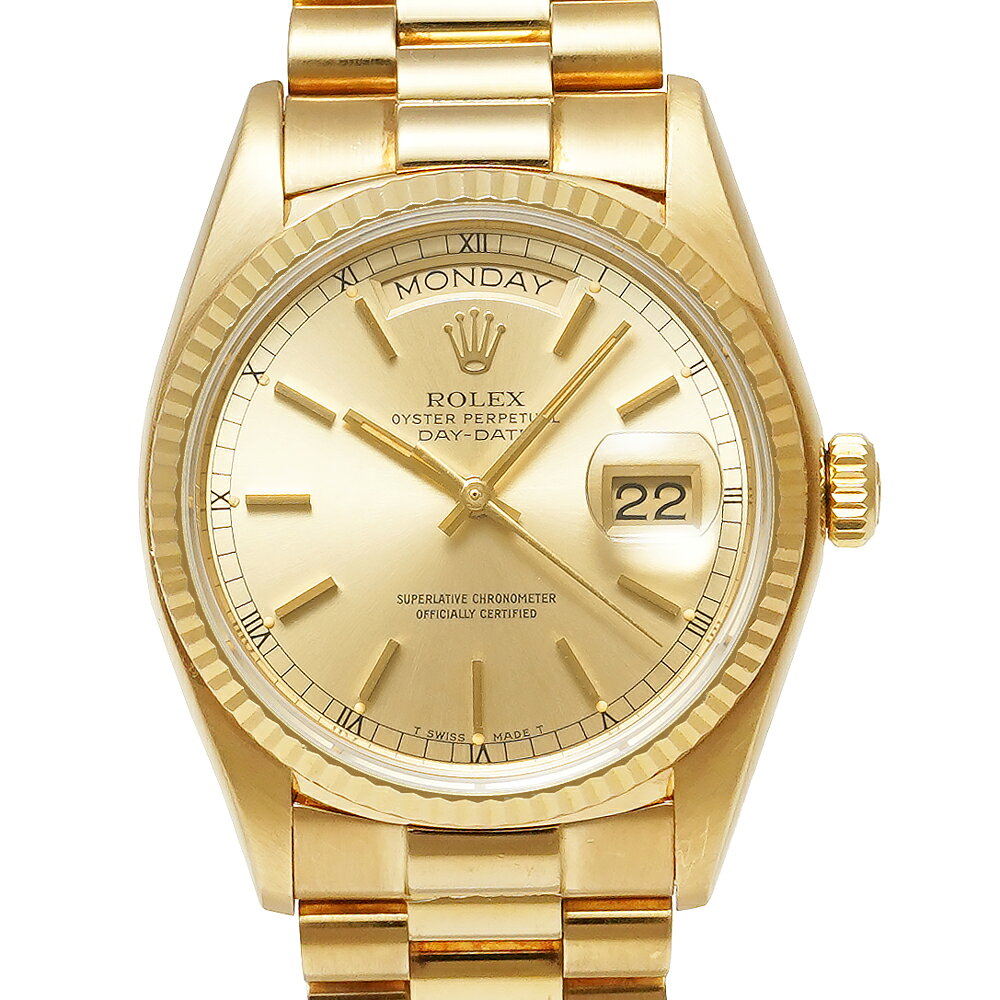 1982年前後 保証付き ROLEX デイデイト Ref.18038 シャンパンゴールド 中古品 メンズ 腕時計