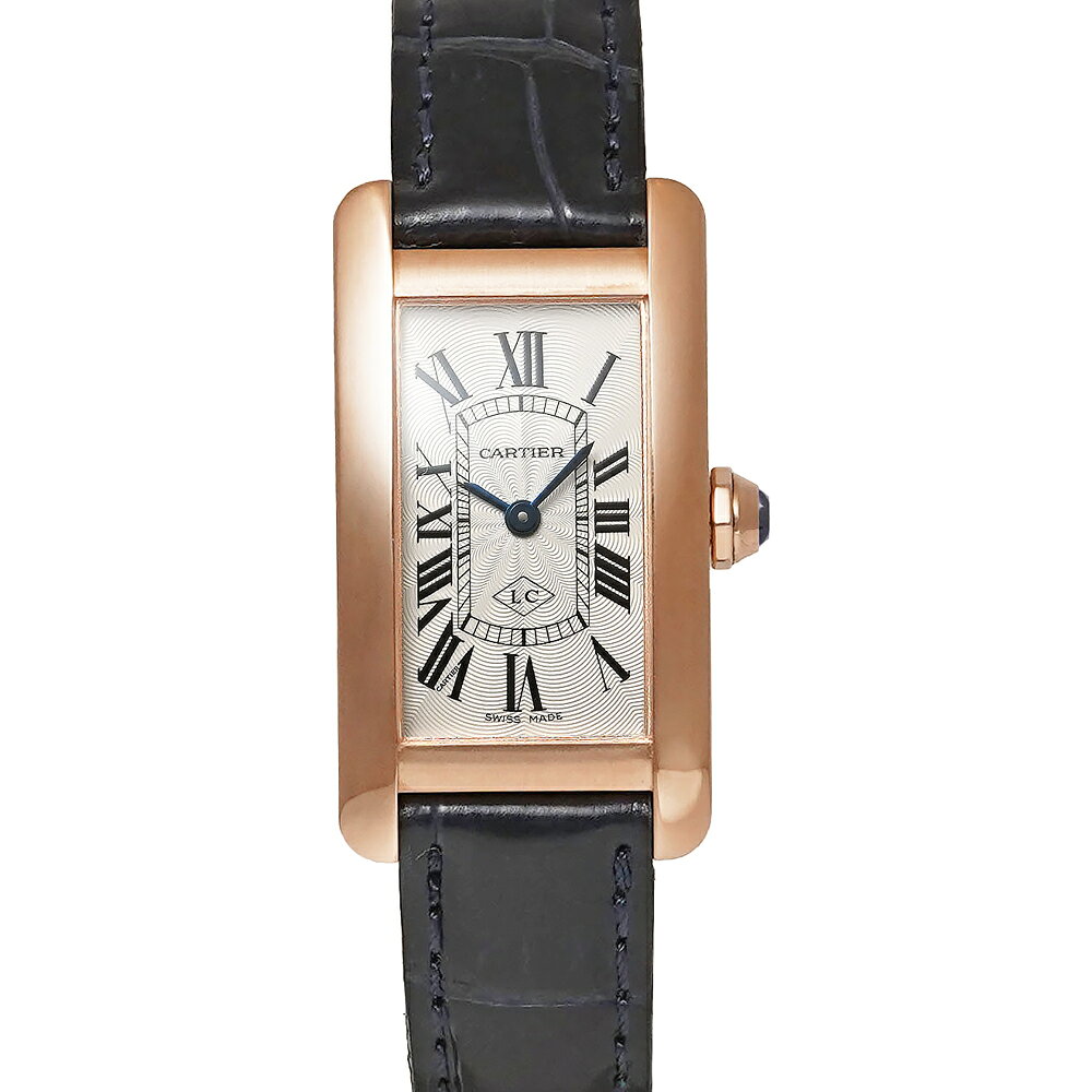 箱・保証書付き Cartier タンク アメリカン SM 2014年コラボラトゥールモデル Ref.W2607456 シルバー 中古品 レディース 腕時計