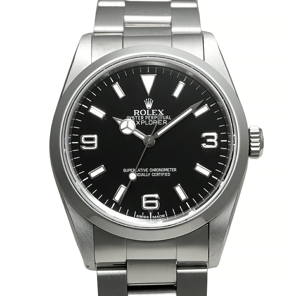 S番 保証書付き ROLEX エクスプローラー1 Ref.14270 中古品 ブラック メンズ 腕時計