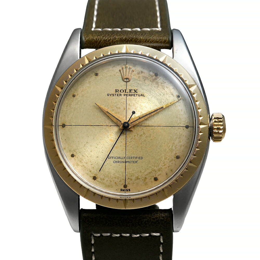 1956年前後 ROLEX オイスターパーペチュアル ゼファー Ref.6582 アンティーク品 シャンパンゴールド メンズ 腕時計