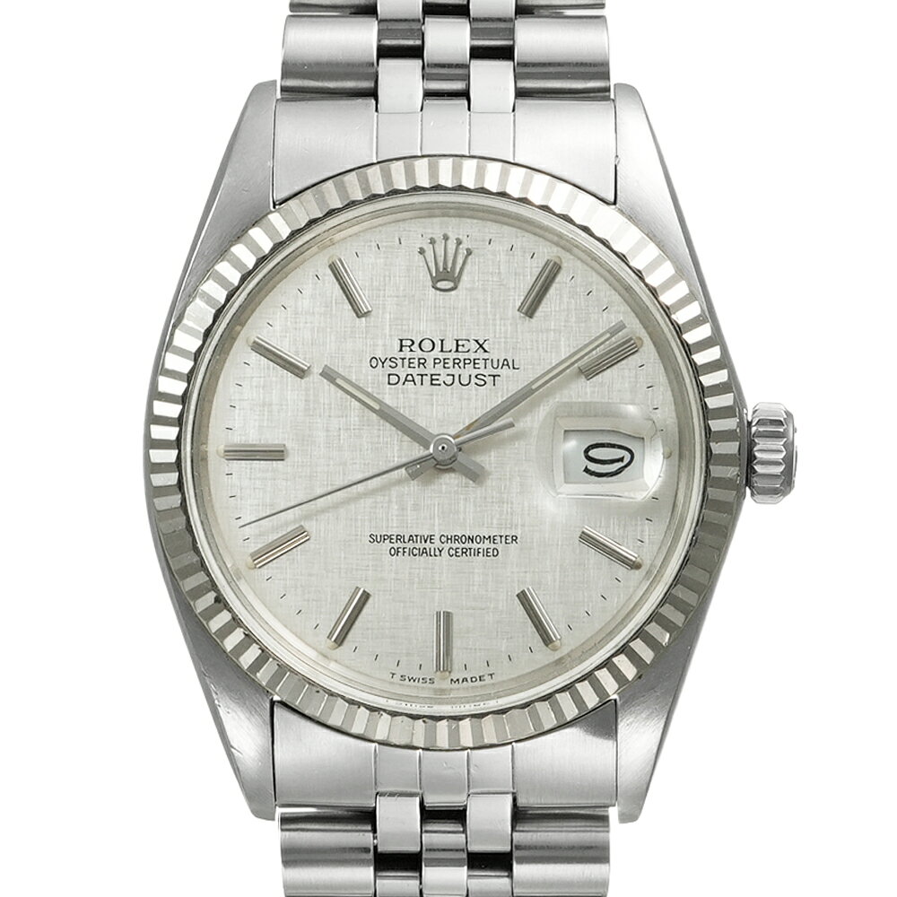 ROLEX デイトジャスト シルバーモザイク 1985年頃製造 箱付き Ref.16014 アンティーク品 メンズ 腕時計