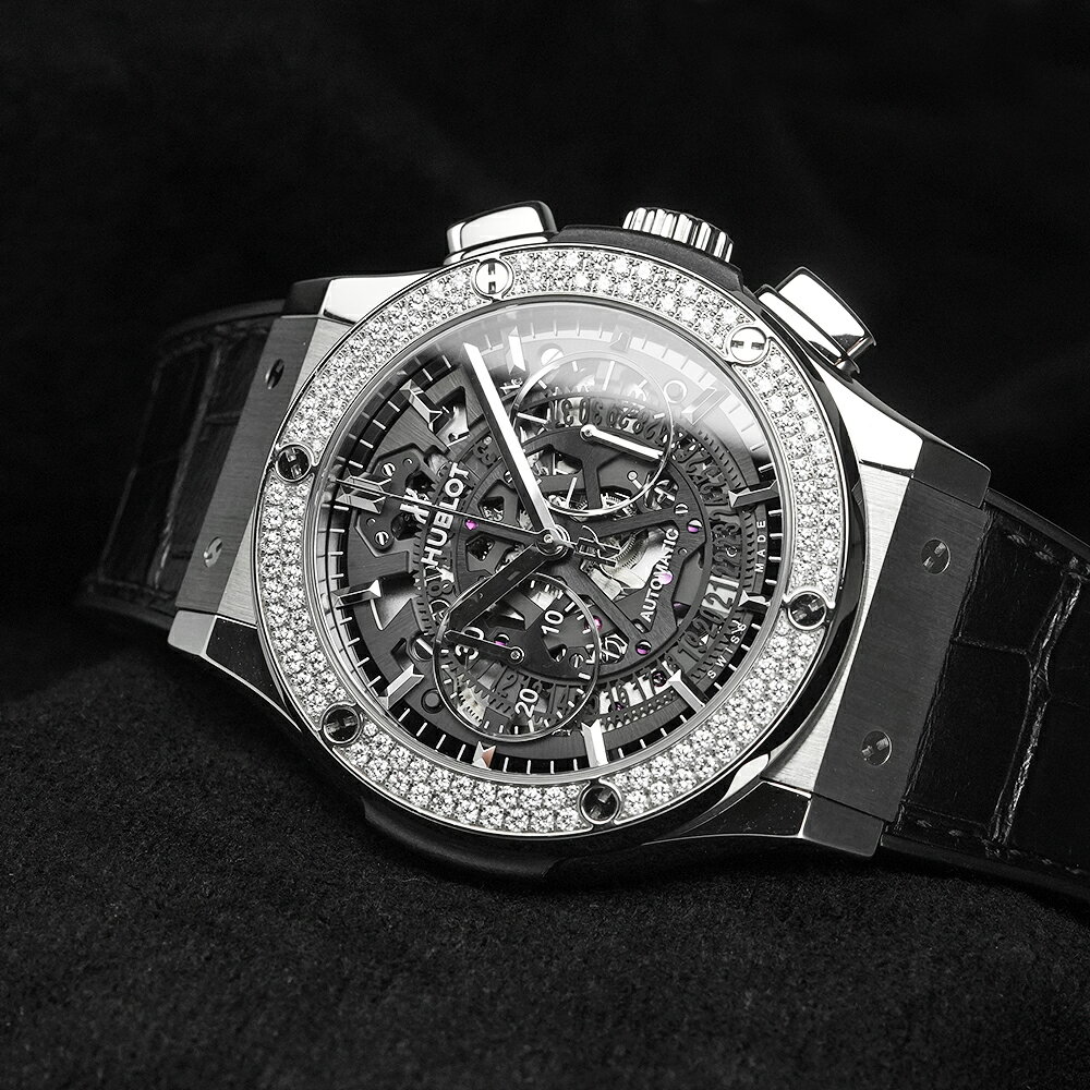 クラシックフュージョン アエロ クロノグラフ チタニウム ダイヤモンド 箱付き Ref.525.NX.0170.LR.1104 moonphase1986-10023673 ムーンフェイズ サンプル画像2