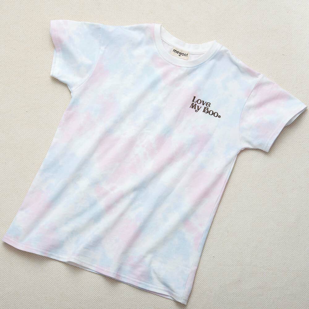 【mewoo!】タイダイTシャツワンピースベビーキッズ子供服Tシャツ半袖トップスワンピース男の子女の子90cm100cm110cm120cm130cm