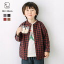 [t.] ノーカラー チェック 長袖 シャツ ベビー キッズ 子供服 トップス 羽織 男の子 女の子 90cm 100cm 110cm 120cm 130cm