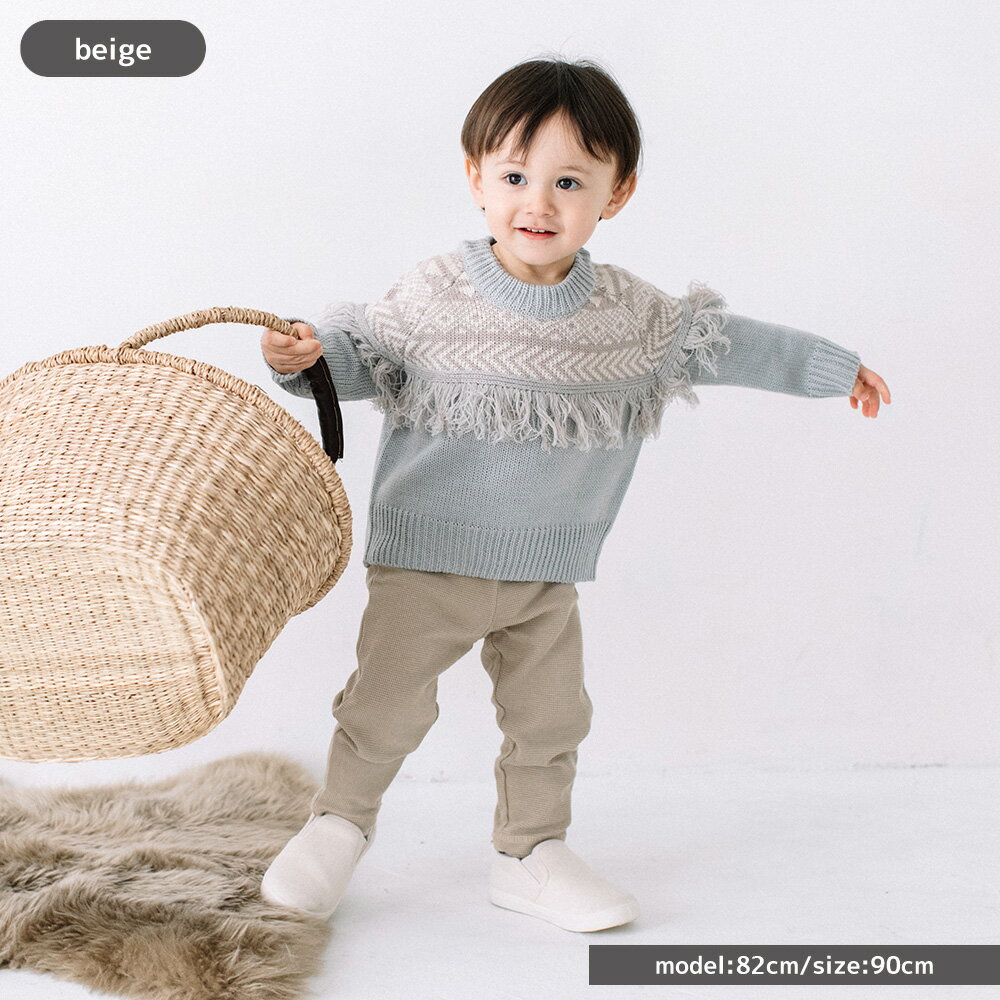 【SALE】[t.] ワッフル 10分丈 レギンス ベビー キッズ 子供服 ロングパンツ ボト...