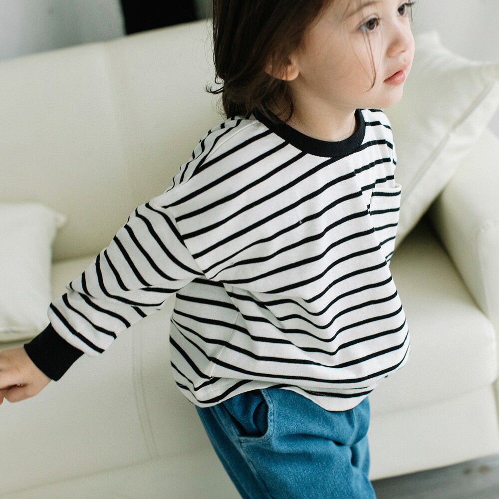 【SALE】[t.] 先染め ボーダー 長袖 Tシャツ ベビー キッズ 子供服 トップス ロンT...