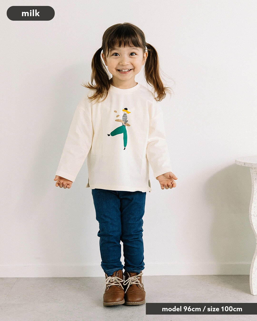 【クーポン対象】[t.] ゆる プリント 長袖 Tシャツ ベビー キッズ 子供服 トップス...