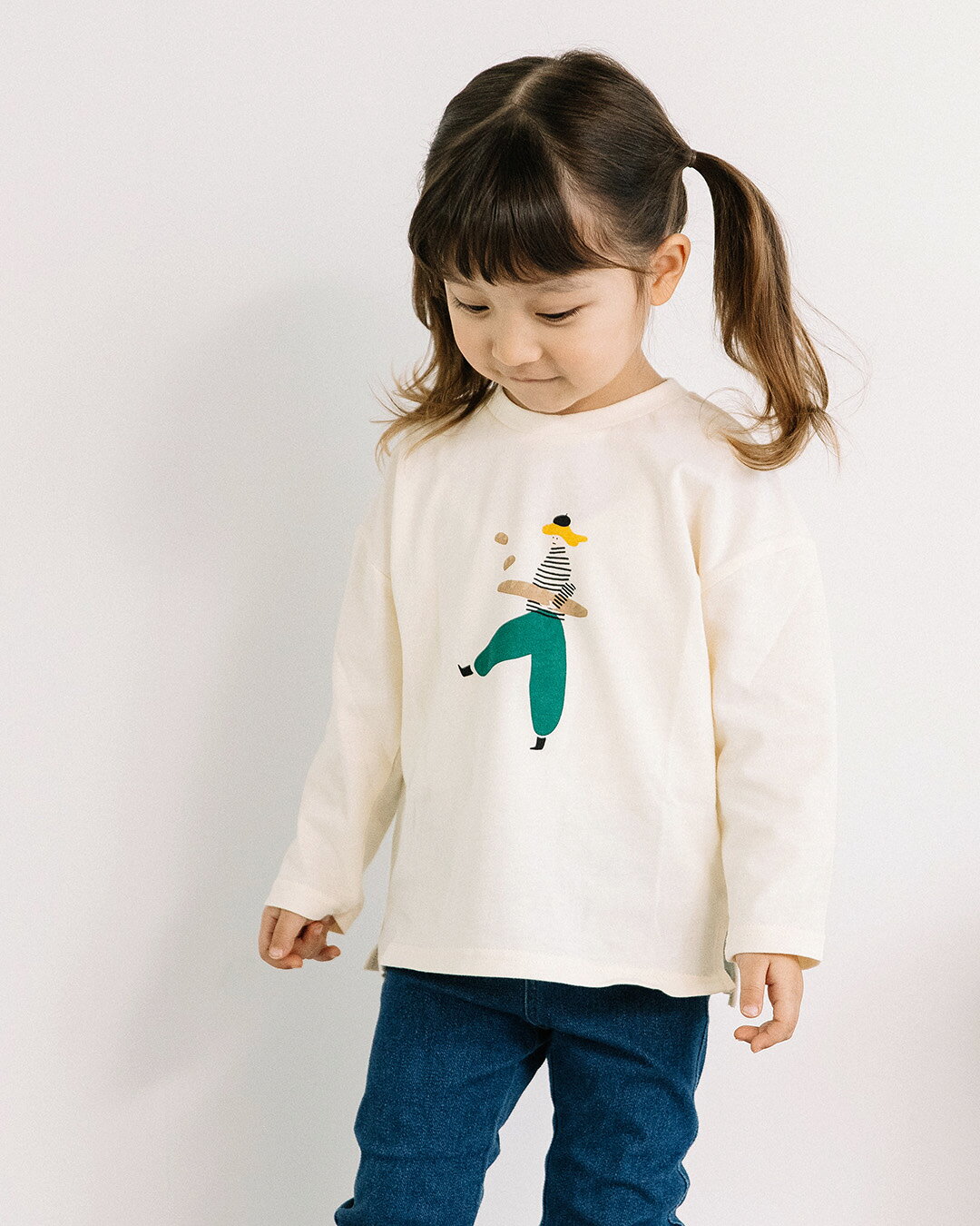 【クーポン対象】[t.] ゆる プリント 長袖 Tシャツ ベビー キッズ 子供服 トップス...