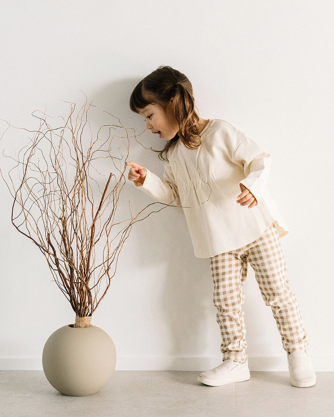 【SALE】[t.] ワッフルギャザー長袖Tシャツ ベビー キッズ 子供服 トップス ロンT ...