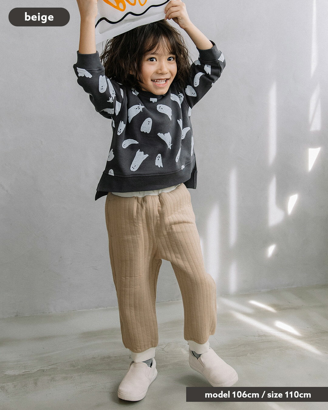 【再入荷】[t.] 裾リブ キルト パンツ ベビー キッズ 子供服 男の子 女の子 ロングパンツ 80cm 90cm 100cm 110cm 120cm 130cm 綿100 2