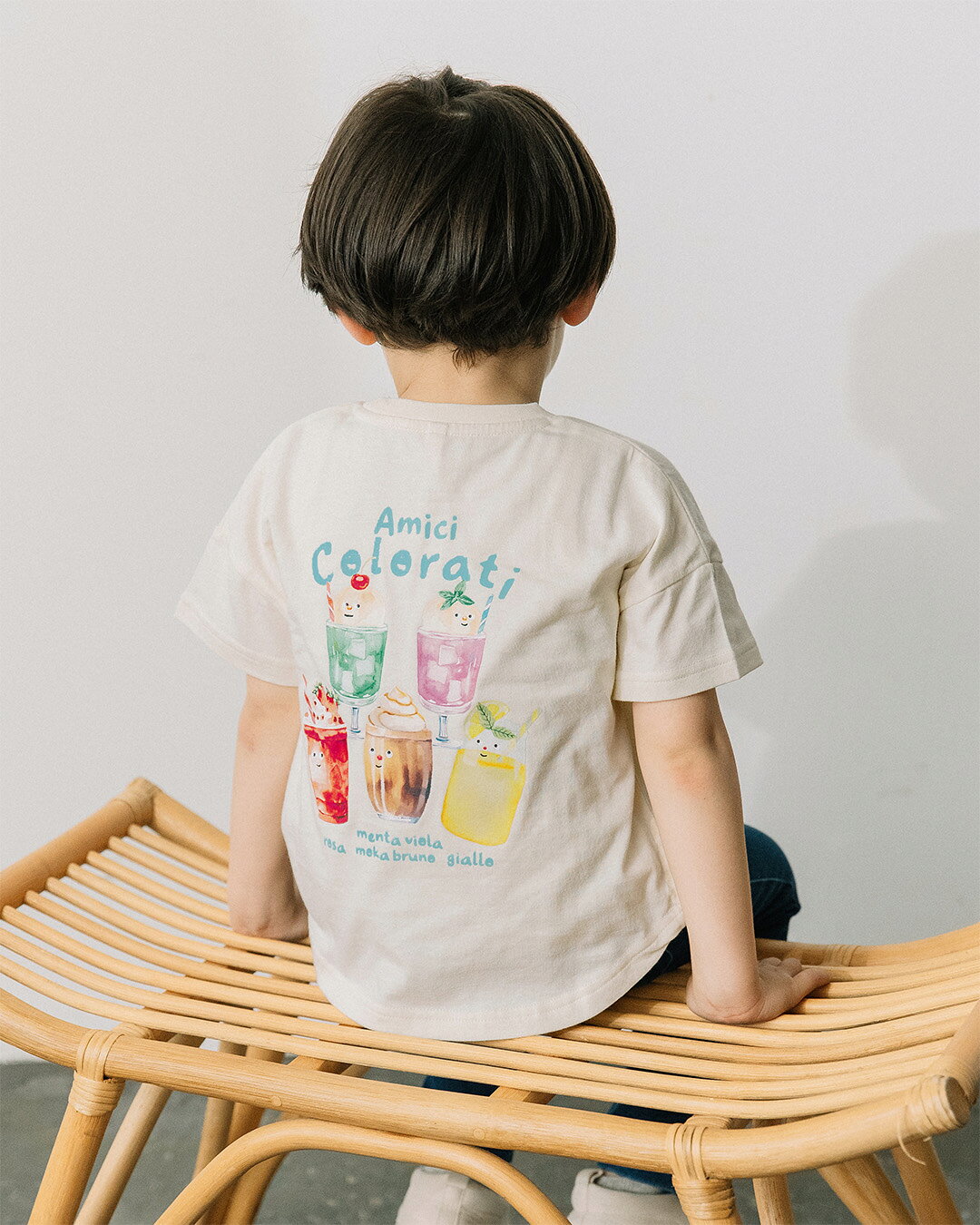 【新色追加】[t.] 前後 たべもの プリント 半袖 Tシャツ ベビー キッズ 子供服 ト...