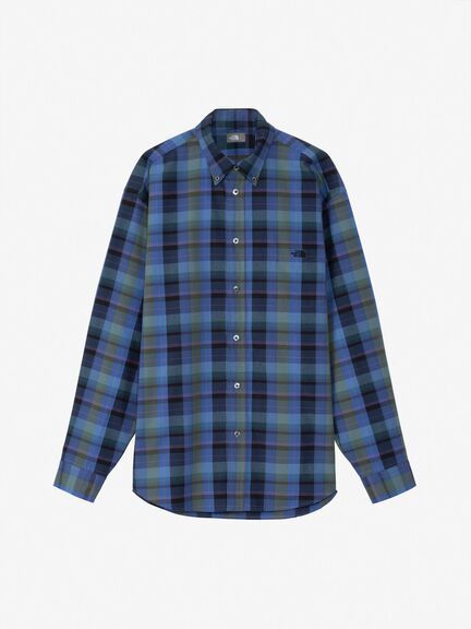 ザ・ノースフェイス（THE NORTH FACE）ロングスリーブマドラスシャツ（MADRAS SHIRT）NR12431カラー：アーバンネイビー×オーバジーン