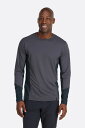 ラブ（Rab）シンクリノベースLSティー（Syncrino Base LS Tee）QBL-32　カラー：Graphene