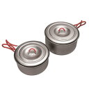 エバニュー(EVERNEW)Ti U.L. Pot 600 + 900 ECA535 【登山 トレッキング キャンプ ハイキング クッカー 山ご飯 アウトドア ...