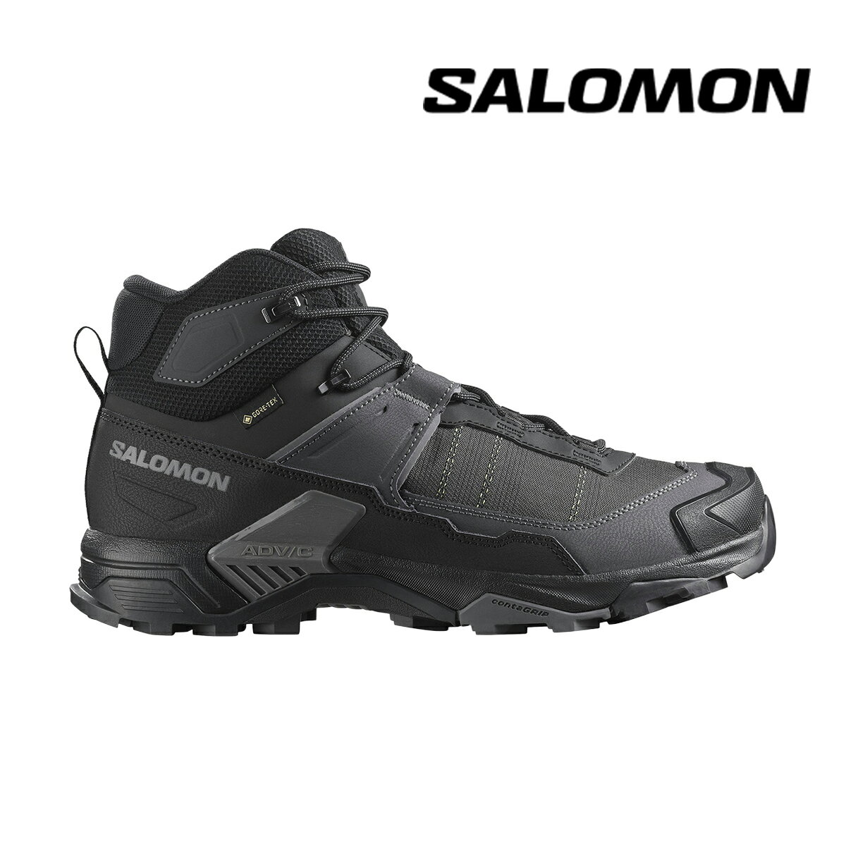 樂天商城 - サロモン（SALOMON）X ウルトラ 5 ミッド ワイド（X ULTRA 5 MID WIDE GTX）L47755400026【トレッキングシューズ 防水 ゴアテックス 軽量 ミッドカット 登山 ハイキング 幅広 メンズ】