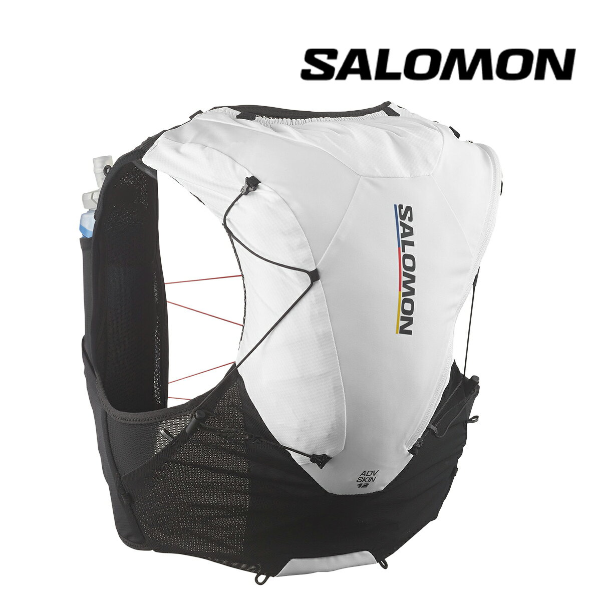樂天商城 - サロモン（SALOMON)　アドバンススキン 12 レースフラッグ（ADV SKIN 12 RACE FLAG SET）LC2483700014【トレイルランニング ベスト ハイドレーションベスト ソフトフラスク付き 軽量 レース ロングトレイル ウルトラマラソン】