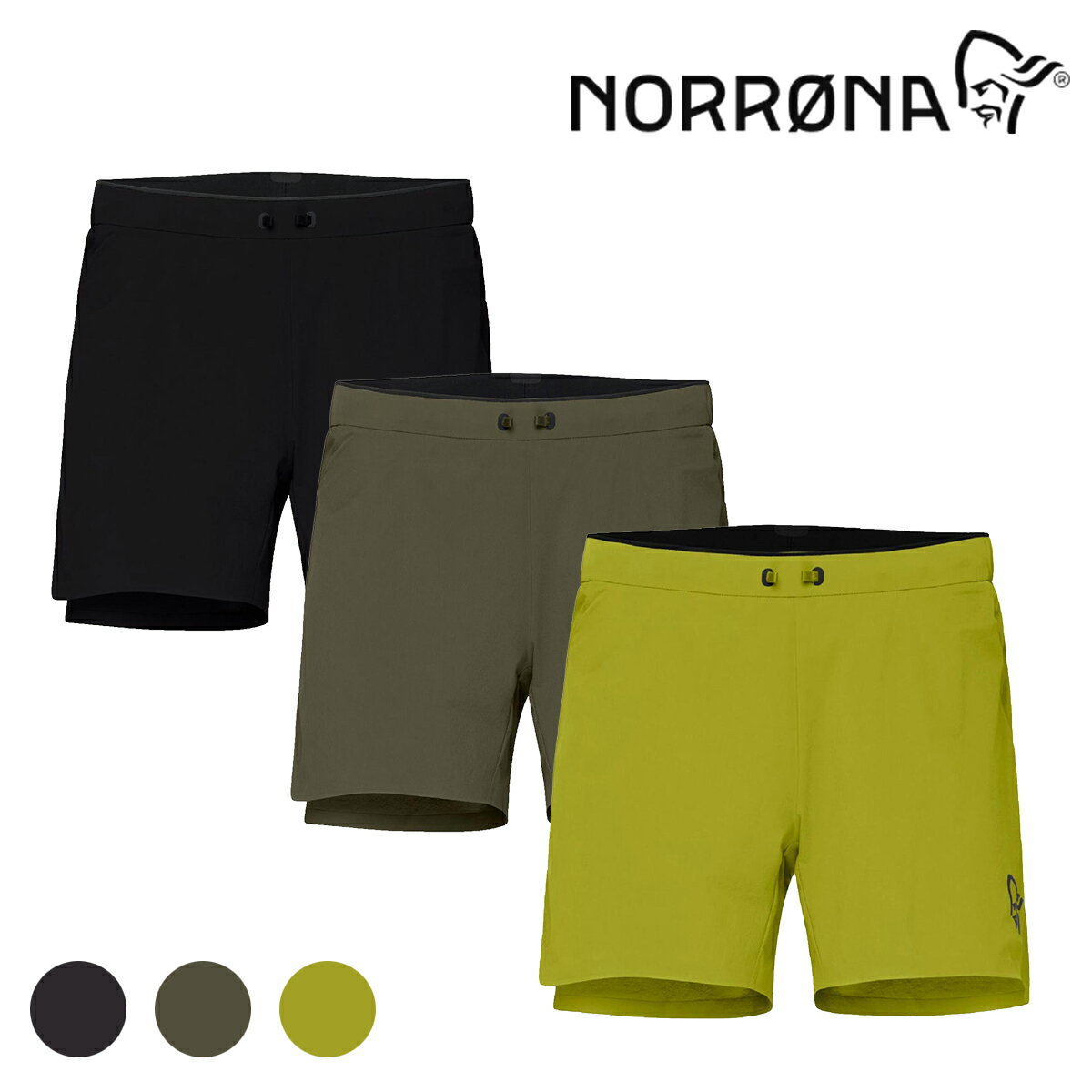 Rakuten - ノローナ（NORRONA）セーニャ フレックス15” ショーツ メンズ（senja flex1 5'' Shorts M's）5802-24 　【ショートパンツ 速乾 ストレッチ 撥水 トレイルランニング ハイキング ファストパッキング ポケット多数 メンズ】