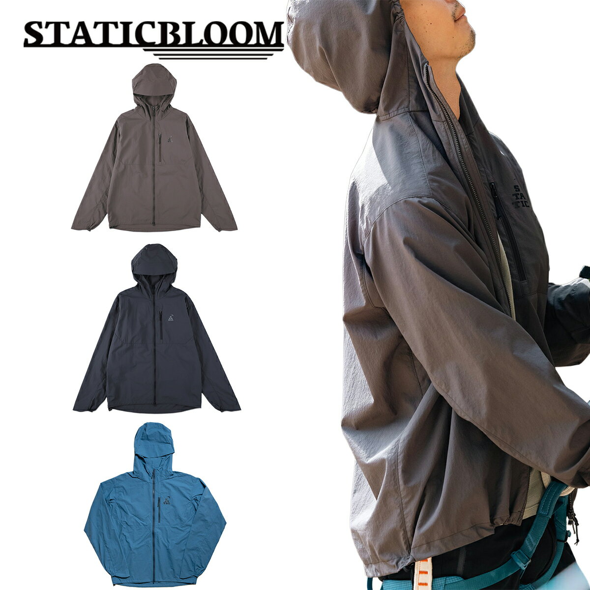 スタティック（STATIC）アポスル LT フーディ（APOSTLE LT HOODY）15704　【ジャケット 軽量 速乾 通気性 撥水 登山 トレイルランニング ハイキング 縦走 クライミング メンズ レディース】
