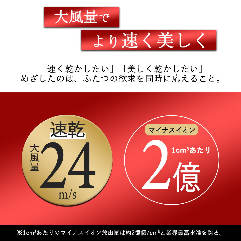ヘアドライヤー 1300W 速乾 大風量 大風...の紹介画像3