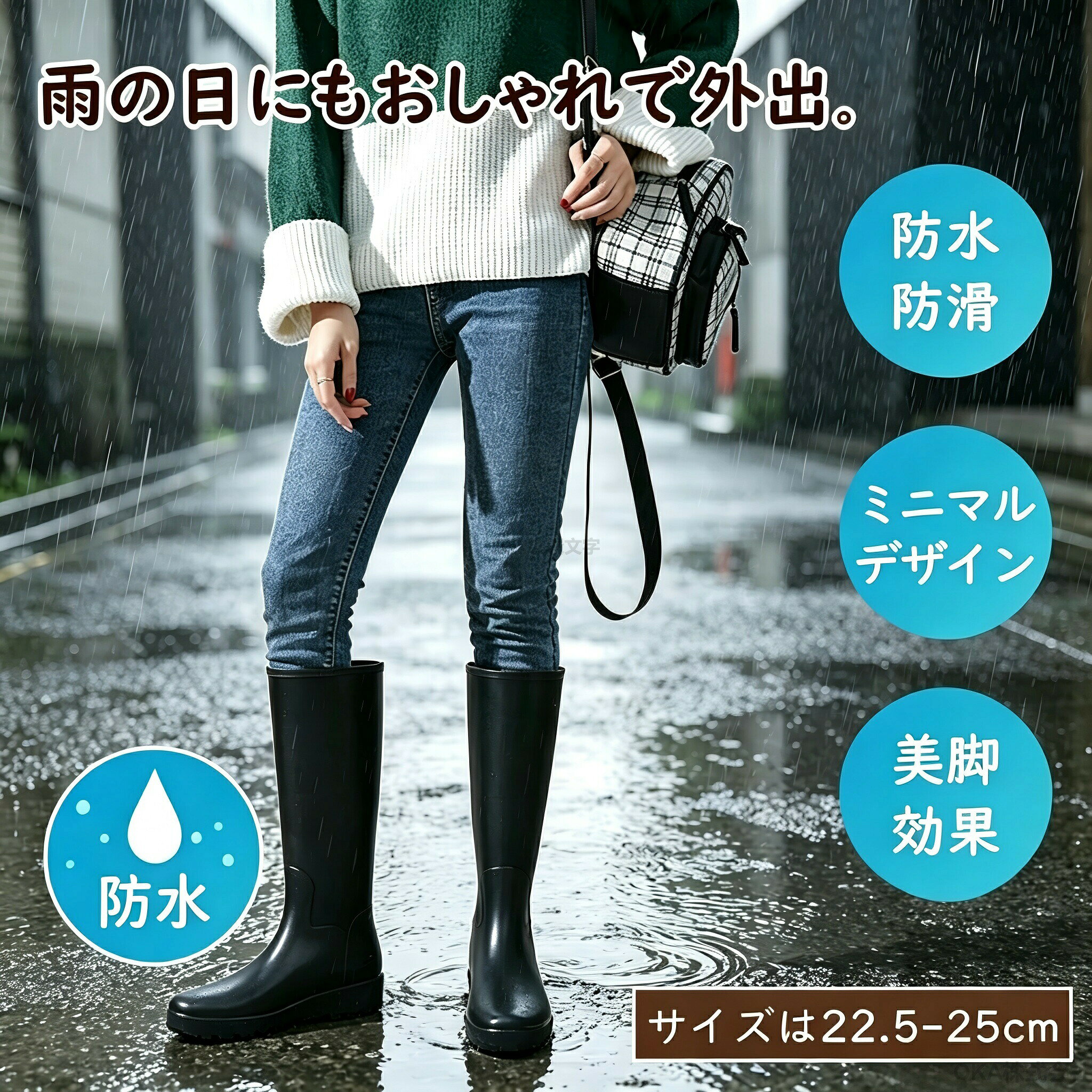 関連キーワード レインブーツレディース 防水雨降り 大人 防滑 雨 レインシューズ 梅雨 台風 大雨 かわいい 靴 ふくらはぎ 太い 長靴 レディース ふくらはぎ が 太い 人 の 長靴 レディース かわいい 長靴 大人 おしゃれ長靴 レディース お洒落長靴 オシャレ 長靴 ロング長靴 レディース 長靴 雪 長靴 レディース 長靴 ふくらはぎ 太い 長靴 おしゃれ 長靴 雪 おしゃれ防水長靴 26cm ロングブーツ 26cm レディース ブーツ大きいサイズ 長靴 雪 レディース 長靴 ロング レディース 長靴 おしゃれ レディース 長靴 レディース 雪 おしゃれ おしゃれ 長靴 レディース レインブーツ ロング おしゃれ長靴レディース 長靴 レディース 雪 長靴 レディース おしゃれ ふくらはぎが太い人の長靴 レディース ふくらはぎ 太い 長靴 長靴レディース レディース 長靴 ふくらはぎ 太い 長靴 レディース 雪 ふくらはぎ 太いロング 長靴 関連キーワード[ ギフトシーン ][ 季節のギフト・ハレの日 ] 出産内祝い 結婚内祝い 新築内祝い 快気祝い 入学内祝い 結納返し 香典返し 引き出物 結婚式 引出物 法事 引出物 お礼 謝礼 御礼 お祝い返し 成人祝い 卒業祝い 結婚祝い 出産祝い 誕生祝い 初節句祝い 入学祝い 就職祝い 新築祝い 開店祝い 移転祝い 退職祝い 還暦祝い 古希祝い 喜寿祝い 米寿祝い 退院祝い 昇進祝い 栄転祝い 叙勲祝い プレゼント お土産 手土産 プチギフト お見舞 ご挨拶 引越しの挨拶 誕生日 バースデー お取り寄せ 開店祝い 開業祝い 周年記念 記念品 お茶請け 菓子折り おもたせ 贈答品 挨拶回り 定年退職 転勤 来客 ご来場プレゼント ご成約記念 表彰 お父さん お母さん 義理の母 母 兄弟 姉妹 子供 おばあちゃん おじいちゃん 奥さん 彼女 旦那さん 彼氏 友達 仲良し 先生 職場 先輩 後輩 同僚 取引先 お客様 20代 30代 40代 50代 60代 70代 80代 1月 お年賀 正月 成人の日 2月 節分 旧正月 バレンタインデー 3月 ひな祭り ホワイトデー 卒業 卒園 お花見 春休み 4月 イースター 入学 就職 入社 新生活 新年度 春の行楽 5月 ゴールデンウィーク こどもの日 母の日 6月 父の日 7月 七夕 お中元 暑中見舞 8月 夏休み 残暑見舞い お盆 帰省 9月 敬老の日 シルバーウィーク お彼岸 10月 孫の日 運動会 学園祭 ブライダル ハロウィン 11月 七五三 勤労感謝の日 12月 お歳暮 クリスマス 大晦日 冬休み 寒中見舞い【商品詳細】 製品仕様 ◆【サイズ】36/37/38/39/40 ◆【 内寸】23.5cm/24cm/25cm/25.8cm/26.3cm ◆【履き口】40cm/41cm/41cm/42cm/43cm ◆【筒丈】 約39cm ◆【ヒール】 約3cm 製品特徴 ◆やわらかなPVC素材 軽くてやわらかく、雨や汚れもサッと拭くだけ。滑りにくいソールで、雨の日も安心です。 ◆ゆったりした筒まわり 筒まわり約40cm。ふくらはぎが気になる方でも履きやすく、折り返して高さ調整もできます。 ◆厚底デザイン 全高約39cm（厚底約4cm）。自然に脚を長く見せて、すっきりした印象に。 ◆しっかり防水 つなぎ目のない防水仕様で水が入りにくく、インソール入りで快適な履き心地。雨の日のお出かけにもぴったりです。 注意事項 ※サイズは目安です。多少の誤差がある場合がございます。 ※ご覧のモニター環境により、実際の商品と色味が異なる場合がございます。