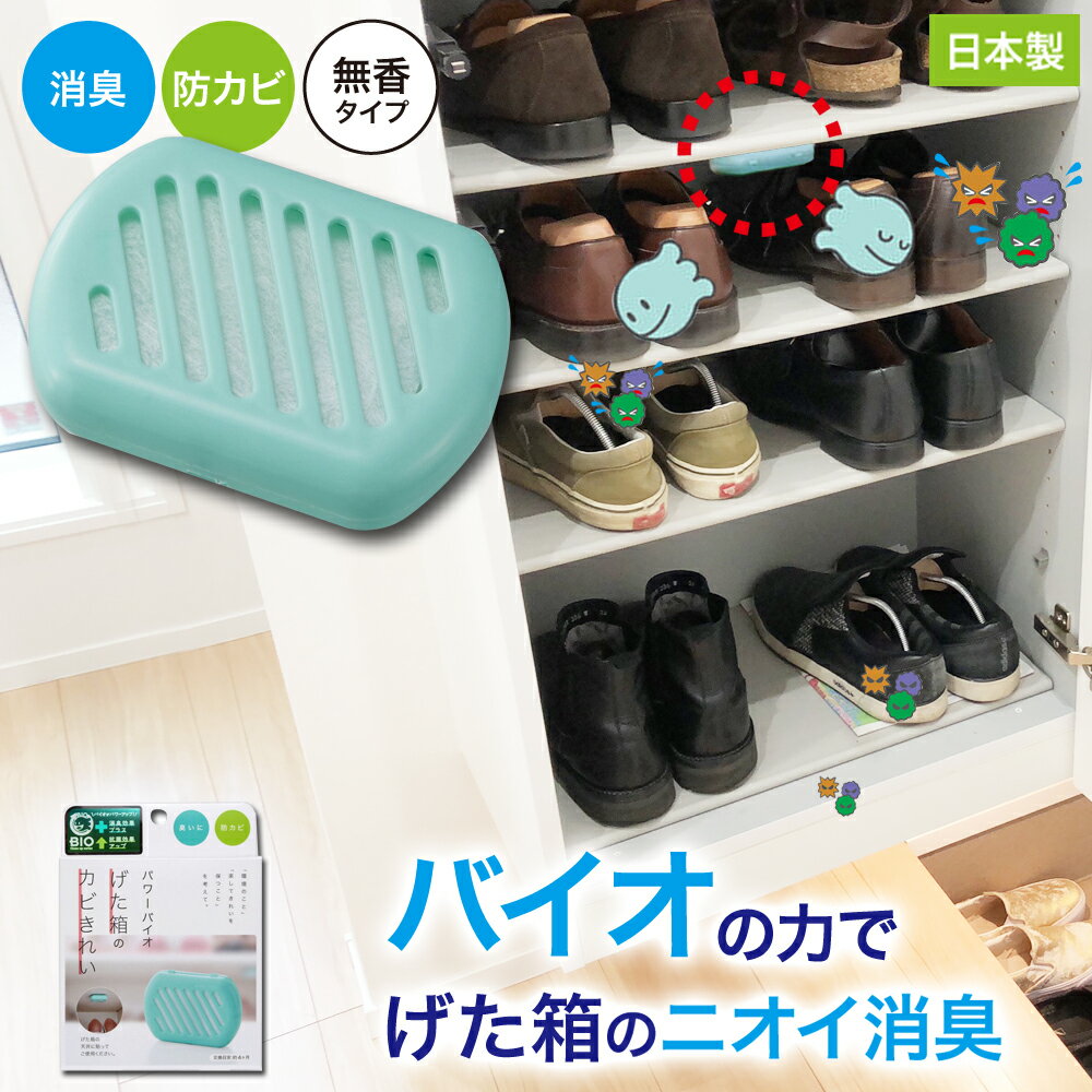 防カビ 消臭 げた箱用 1個 バイオ 下駄箱 無香タイプ 悪臭 靴箱 臭いカビ かび 抑制 防止 3ヶ月 バチル..