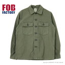 楽天モアネット casual selectFOBファクトリー FOB FACTORY オリーブバックサテン ファティーグシャツジャケット F2362 メンズ 日本製 2024春夏