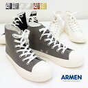 アーメン ARMEN ハイカット スニーカー NAMC0702 キャンバス シンプル 靴 無地 女性用 レディース