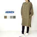 アーメン ARMEN ユーティリティーバンドカラーロングシャツ INAM1902PD ワンピース 無地 レディース