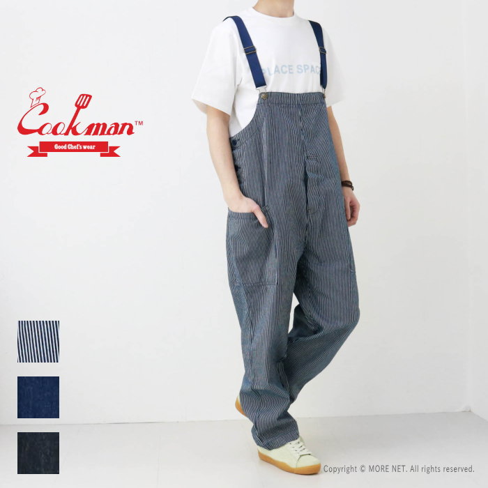 クックマン COOKMAN オーバーオール Fisherman 039 s Bib Overall メンズ ヒッコリー デニム サロペット