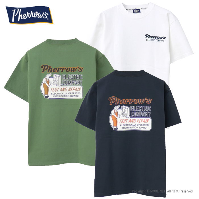 ●フェローズ PHERROW'S プリント半袖Tシャツ [ELECTRIC COMPANY] 23S-PT12 メンズのサムネイル