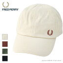 □□フレッドペリー FRED PERRY ピケクラシックキャップ HW6726 メンズ レディース 帽子 ワンポイント ローレル刺繍